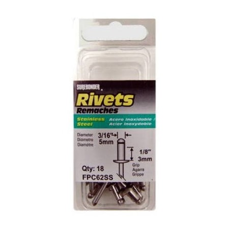 Fpc 18PK Short SS Rivet FPC62SS